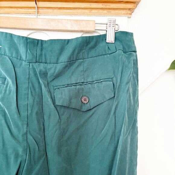 A New Day Green Wide Leg Pleated Front Trouser Pants High Waist Size 10 - Picture 3 of 6
